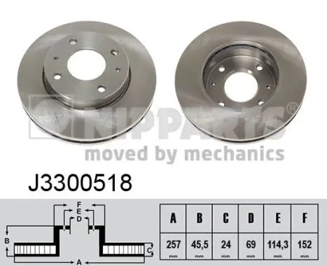 Handler.Part Brake disc NIPPARTS J3300518 1