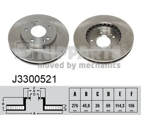 Handler.Part Brake disc NIPPARTS J3300521 1