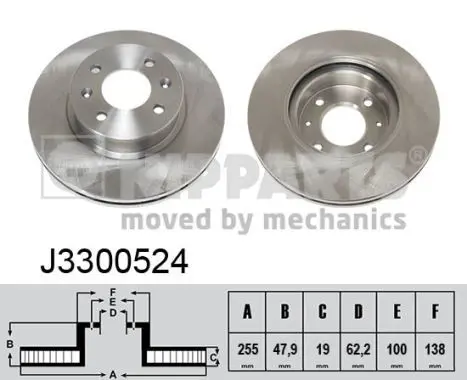 Handler.Part Brake disc NIPPARTS J3300524 1