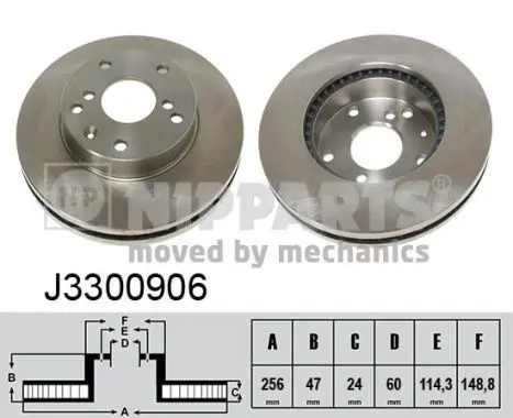 Handler.Part Brake disc NIPPARTS J3300906 1