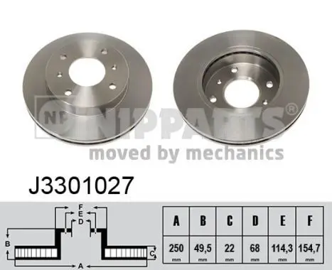 Handler.Part Brake disc NIPPARTS J3301027 1