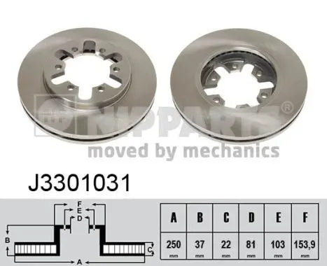 Handler.Part Brake disc NIPPARTS J3301031 1