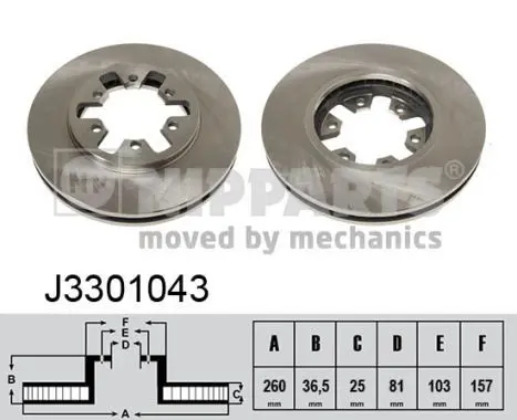 Handler.Part Brake disc NIPPARTS J3301043 1