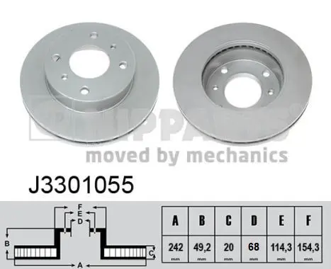 Handler.Part Brake disc NIPPARTS J3301055 1