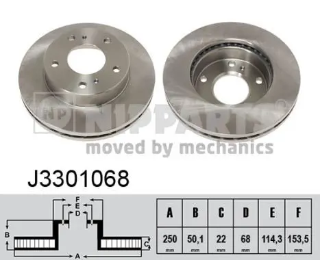 Handler.Part Brake disc NIPPARTS J3301068 1