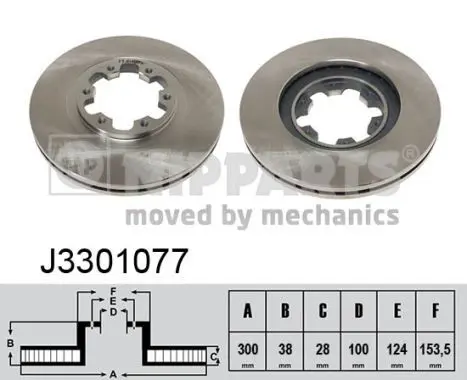 Handler.Part Brake disc NIPPARTS J3301077 1