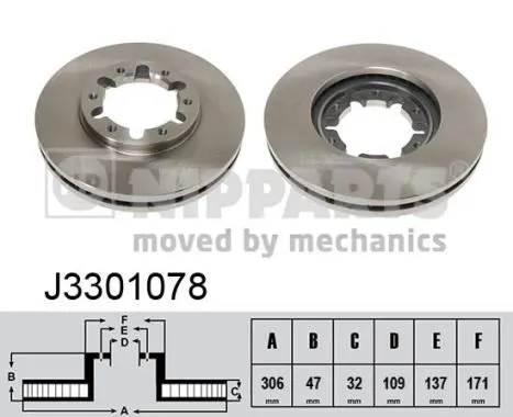 Handler.Part Brake disc NIPPARTS J3301078 1