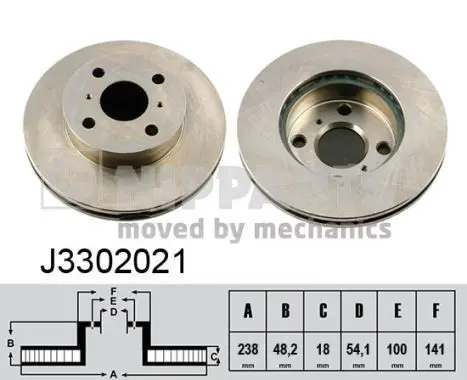 Handler.Part Brake disc NIPPARTS J3302021 1