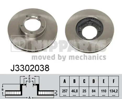 Handler.Part Brake disc NIPPARTS J3302038 1