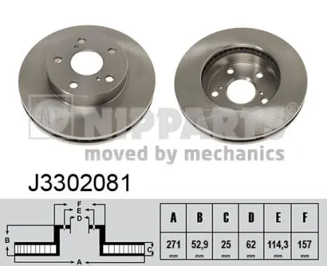 Handler.Part Brake disc NIPPARTS J3302081 1