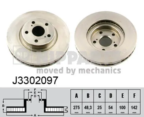 Handler.Part Brake disc NIPPARTS J3302097 1