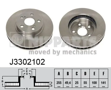 Handler.Part Brake disc NIPPARTS J3302102 1