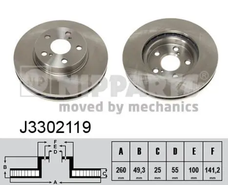 Handler.Part Brake disc NIPPARTS J3302119 1