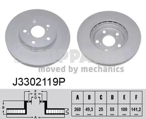 Handler.Part Brake disc NIPPARTS J3302119P 1