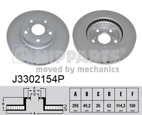 Handler.Part Brake disc NIPPARTS J3302154P 1