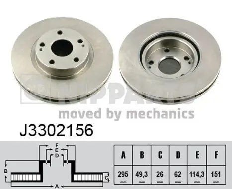 Handler.Part Brake disc NIPPARTS J3302156 1