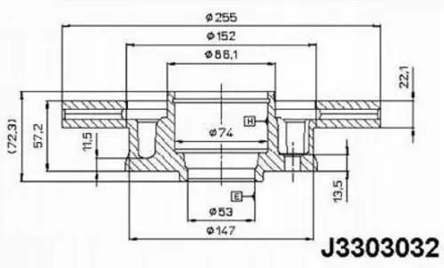 Handler.Part Brake disc NIPPARTS J3303032 1