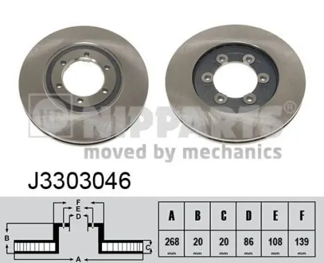 Handler.Part Brake disc NIPPARTS J3303046 1