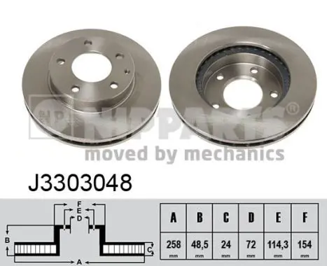 Handler.Part Brake disc NIPPARTS J3303048 1