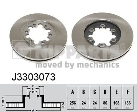 Handler.Part Brake disc NIPPARTS J3303073 1