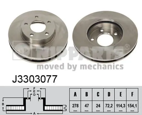 Handler.Part Brake disc NIPPARTS J3303077 1