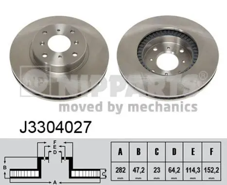 Handler.Part Brake disc NIPPARTS J3304027 1