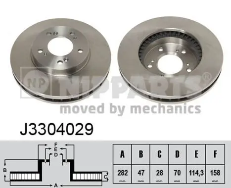 Handler.Part Brake disc NIPPARTS J3304029 1