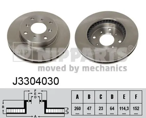 Handler.Part Brake disc NIPPARTS J3304030 1