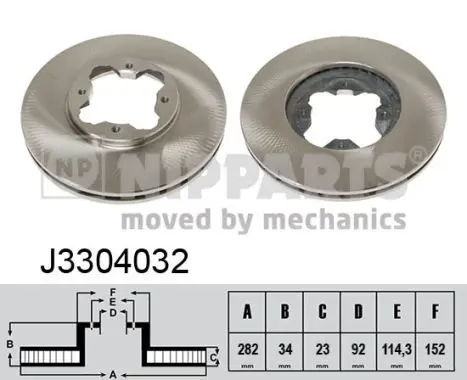 Handler.Part Brake disc NIPPARTS J3304032 1