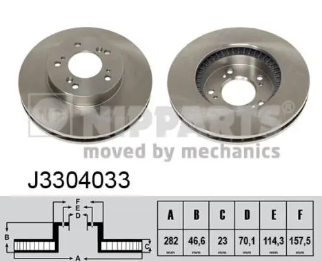 Handler.Part Brake disc NIPPARTS J3304033 1