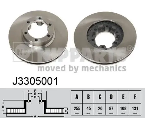 Handler.Part Brake disc NIPPARTS J3305001 1