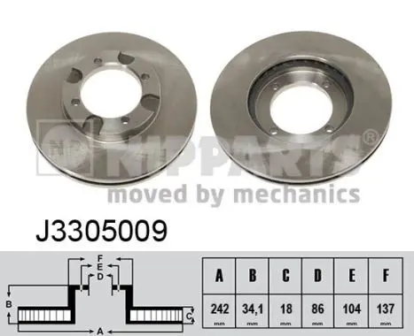 Handler.Part Brake disc NIPPARTS J3305009 1