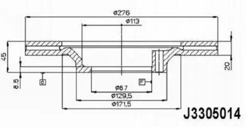 Handler.Part Brake disc NIPPARTS J3305014 1