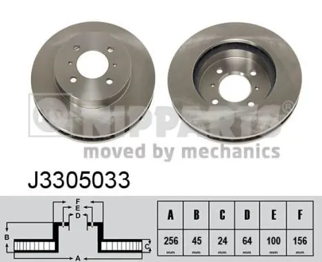 Handler.Part Brake disc NIPPARTS J3305033 1