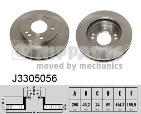 Handler.Part Brake disc NIPPARTS J3305056 1