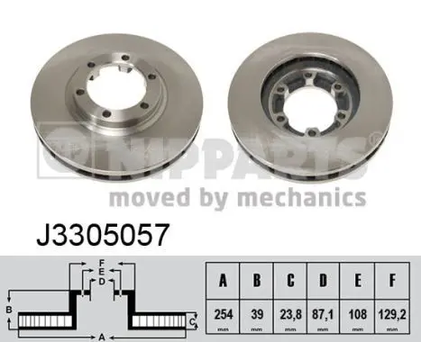 Handler.Part Brake disc NIPPARTS J3305057 1