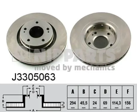 Handler.Part Brake disc NIPPARTS J3305063 1