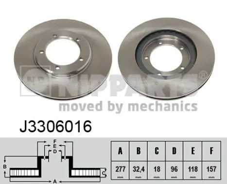 Handler.Part Brake disc NIPPARTS J3306016 1