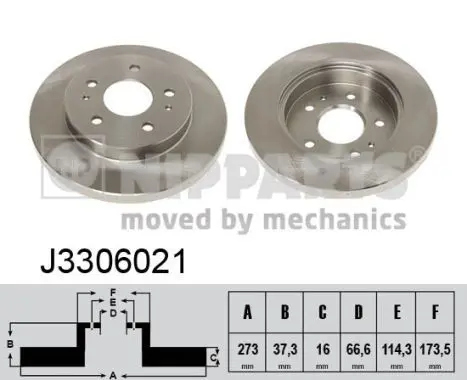 Handler.Part Brake disc NIPPARTS J3306021 1