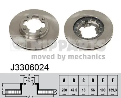 Handler.Part Brake disc NIPPARTS J3306024 1