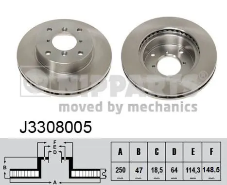 Handler.Part Brake disc NIPPARTS J3308005 1