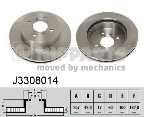 Handler.Part Brake disc NIPPARTS J3308014 1