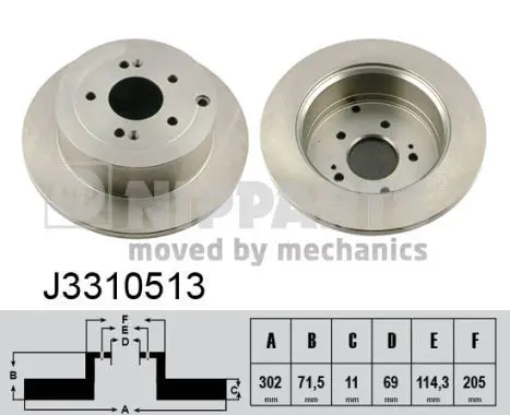 Handler.Part Brake disc NIPPARTS J3310513 1