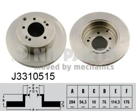 Handler.Part Brake disc NIPPARTS J3310515 1