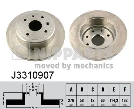 Handler.Part Brake disc NIPPARTS J3310907 1