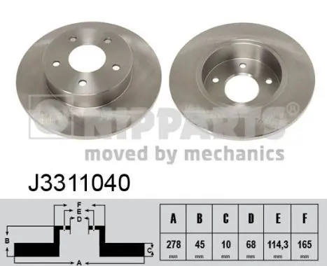 Handler.Part Brake disc NIPPARTS J3311040 1