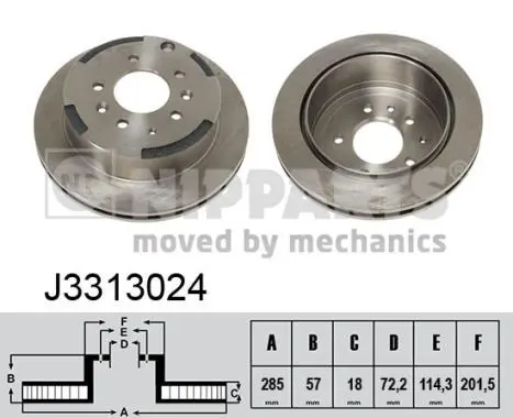 Handler.Part Brake disc NIPPARTS J3313024 1