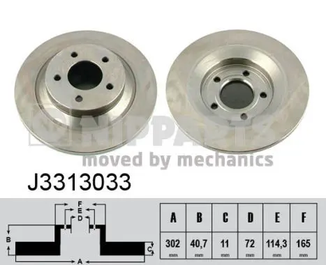 Handler.Part Brake disc NIPPARTS J3313033 1