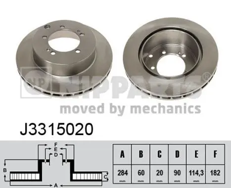 Handler.Part Brake disc NIPPARTS J3315020 1