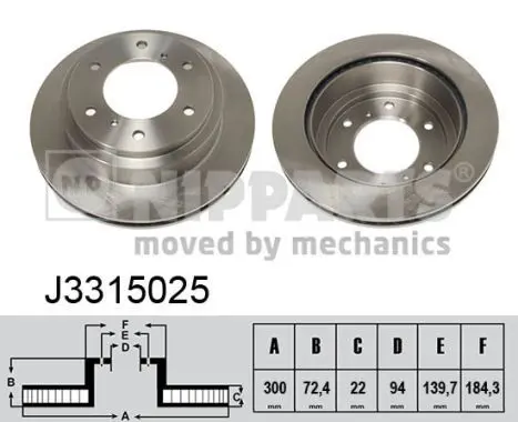 Handler.Part Brake disc NIPPARTS J3315025 1